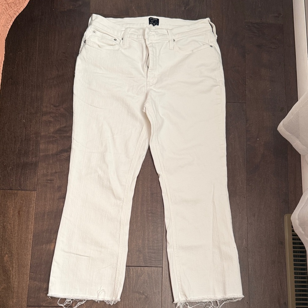 J. Crew Women's Straight Leg Jeans in Cream